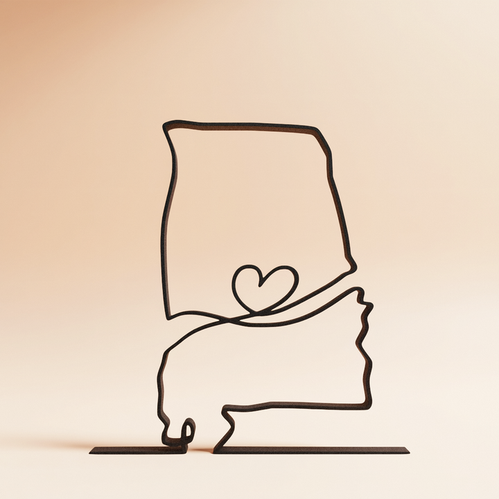 US States - Line Art Sculptures