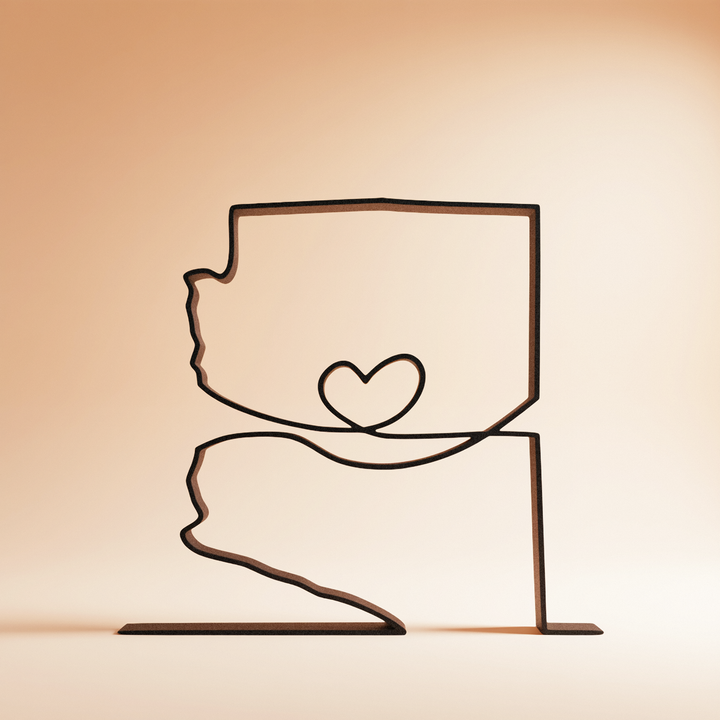 US States - Line Art Sculptures