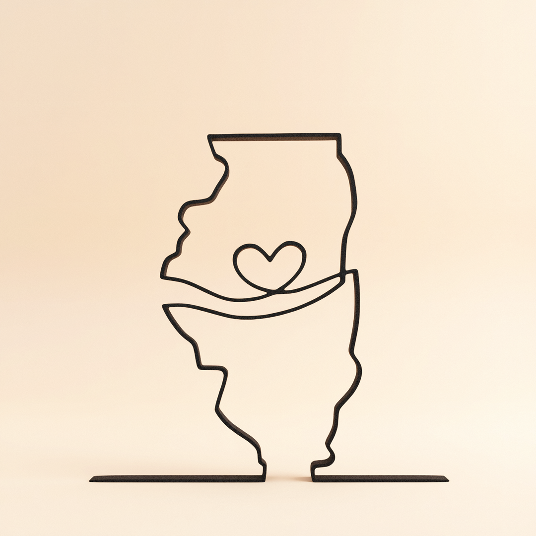 US States - Line Art Sculptures