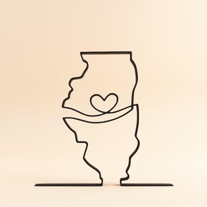US States - Line Art Sculptures