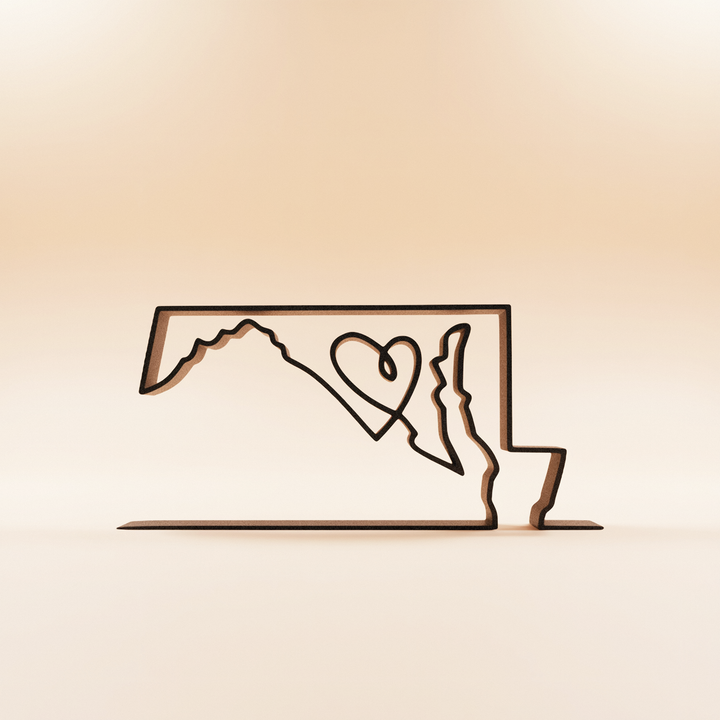 US States - Line Art Sculptures