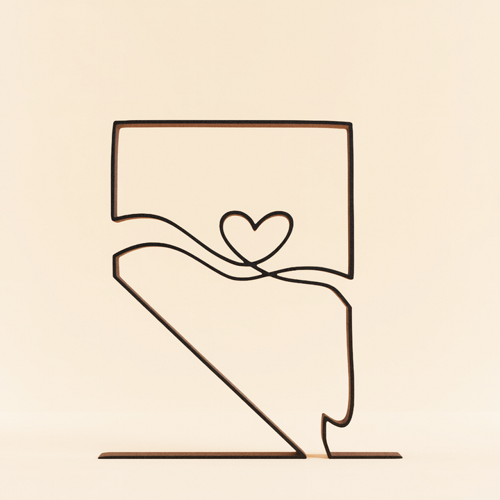 US States - Line Art Sculptures