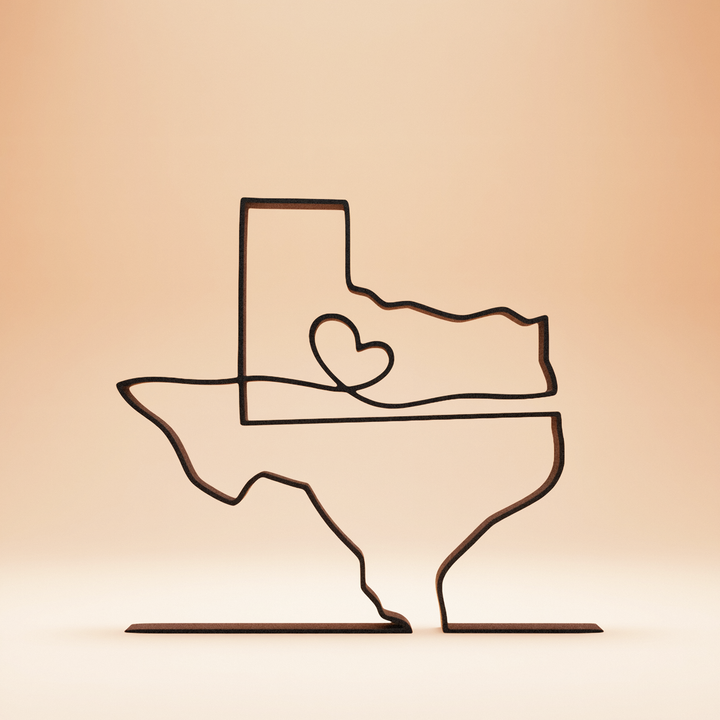 US States - Line Art Sculptures