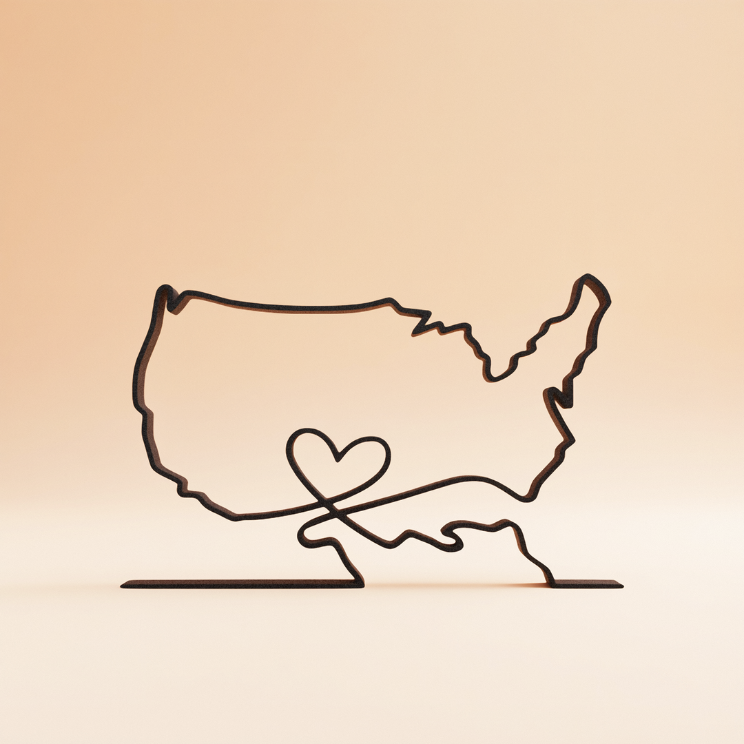 US States - Line Art Sculptures