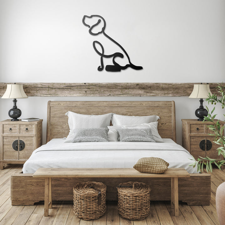Beagle Line Art - Metal Wall Sign