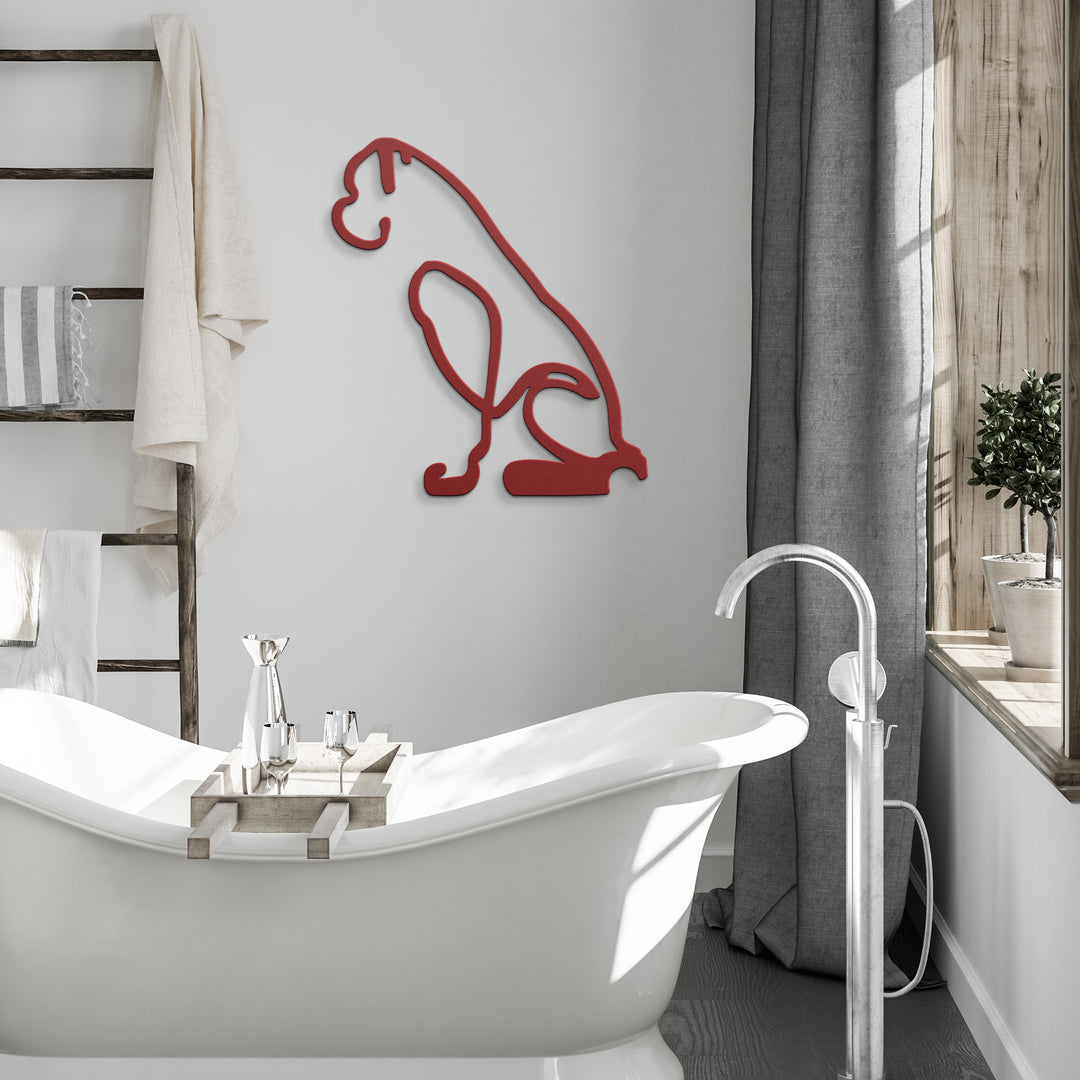 Boxer Line Art - Metal Wall Sign