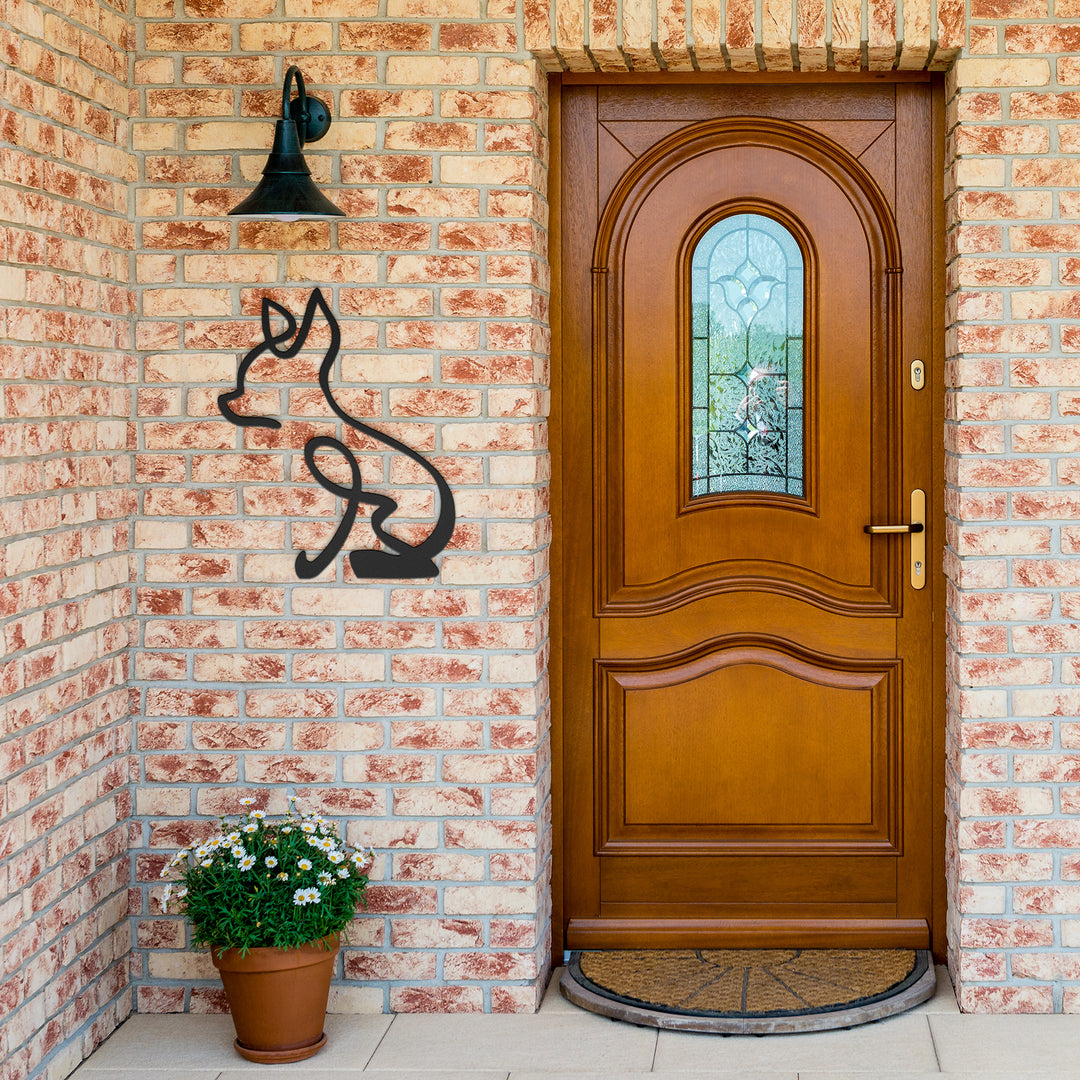 Cihuahua Line Art - Metal Wall Sign