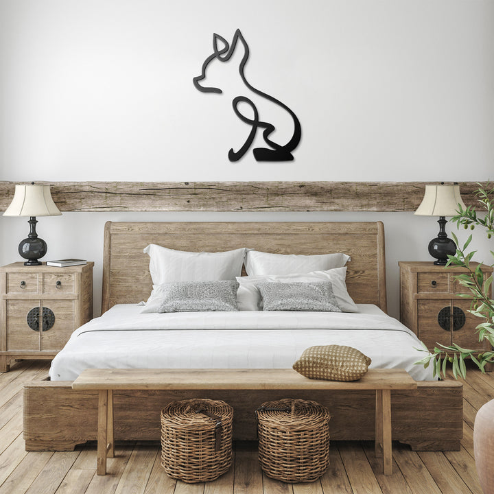 Cihuahua Line Art - Metal Wall Sign