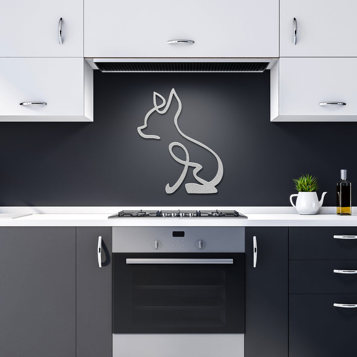 Cihuahua Line Art - Metal Wall Sign