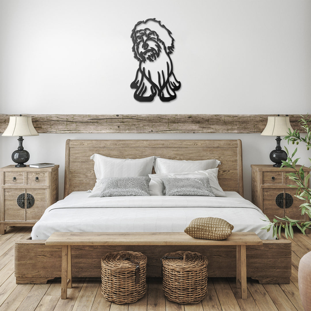 Cockapoo Line Art - Metal Wall Sign
