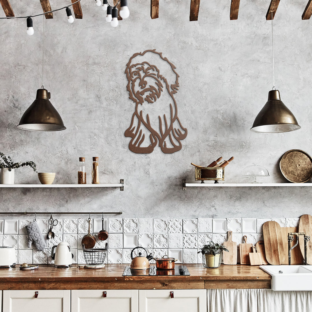 Cockapoo Line Art - Metal Wall Sign