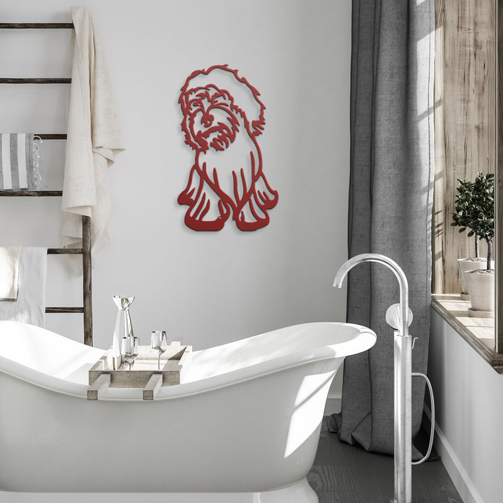 Cockapoo Line Art - Metal Wall Sign