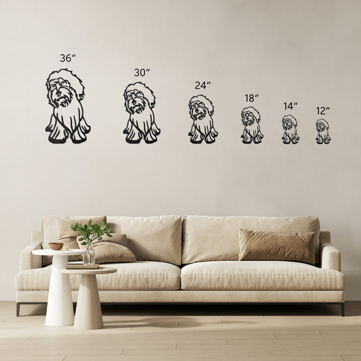 Cockapoo Line Art - Metal Wall Sign