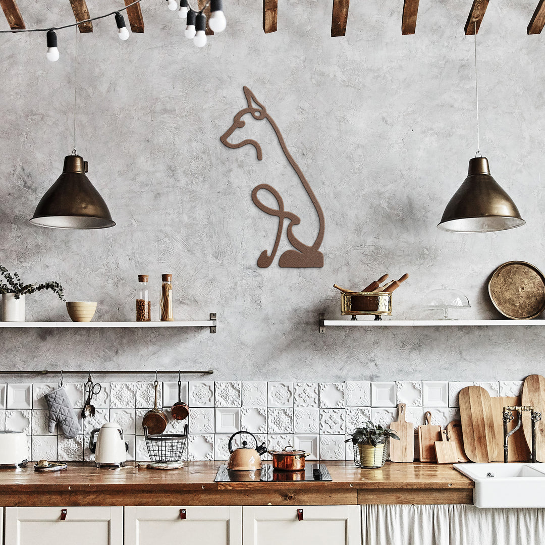 Doberman Line Art - Metal Wall Sign