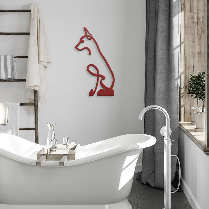 Doberman Line Art - Metal Wall Sign