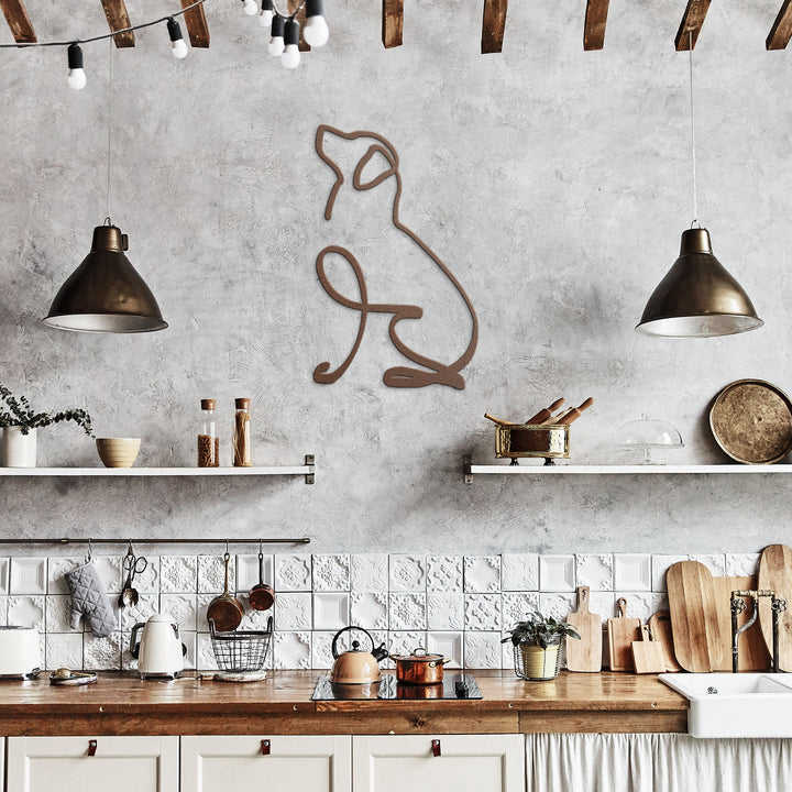 Golden Retriever Line Art - Metal Wall Sign