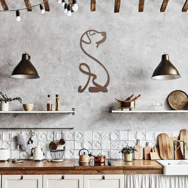 Labrador Retriever Line Art - Metal Wall Sign