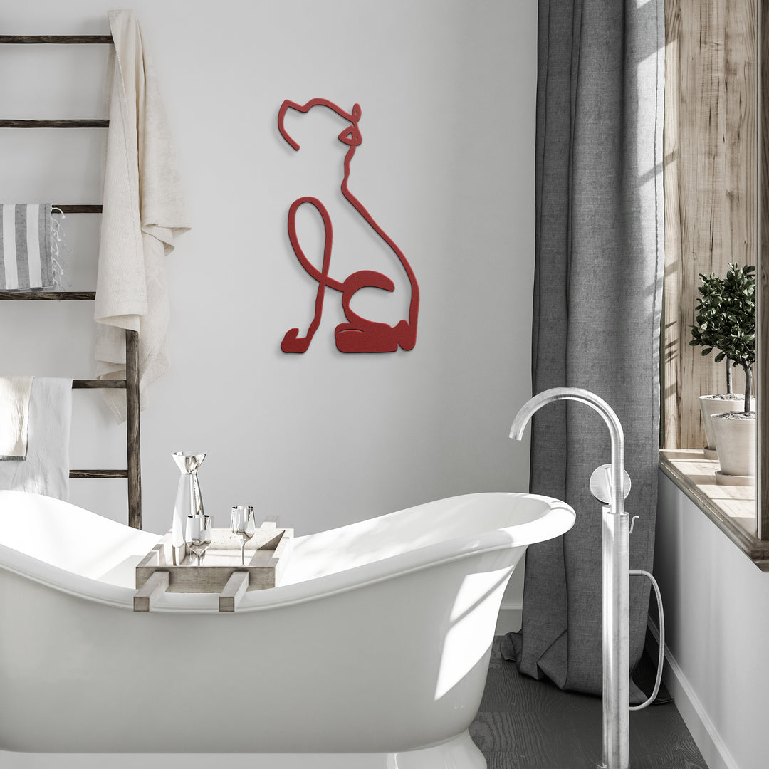 Pit Bull Line Art - Metal Wall Sign