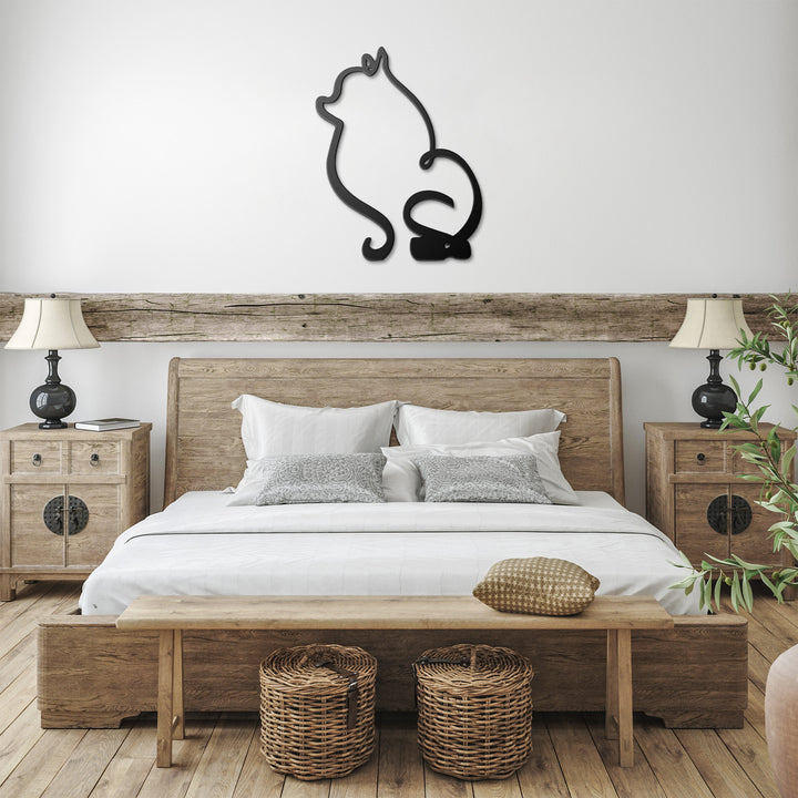 Pomeranian Line Art - Metal Wall Sign