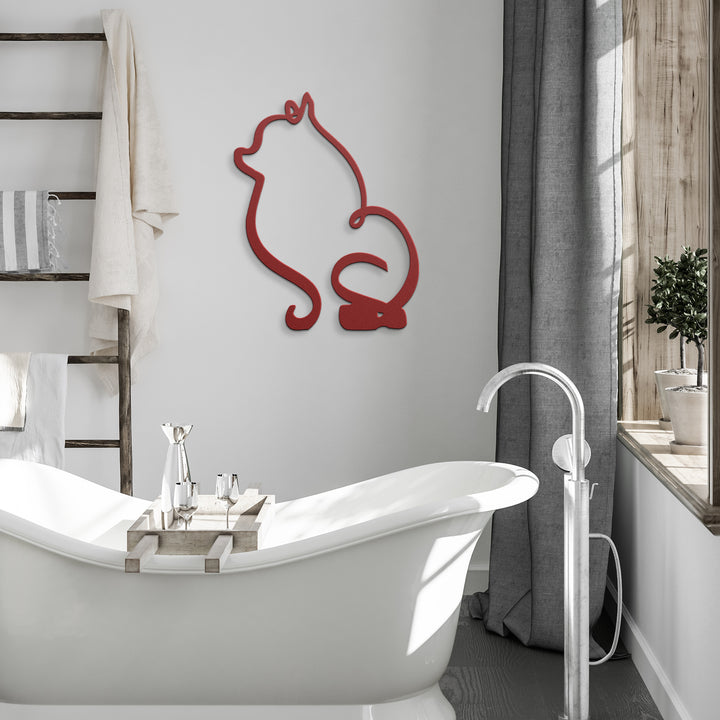 Pomeranian Line Art - Metal Wall Sign