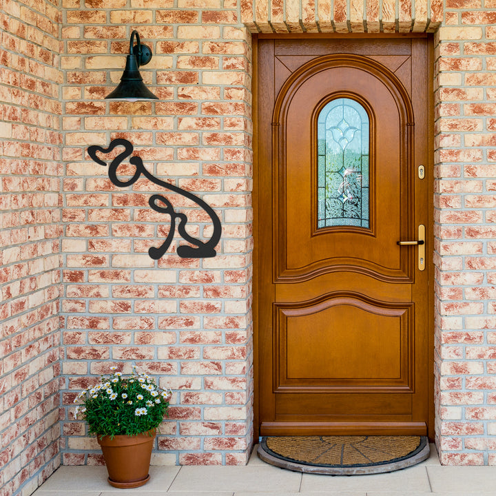 Poodle Line Art - Metal Wall Sign