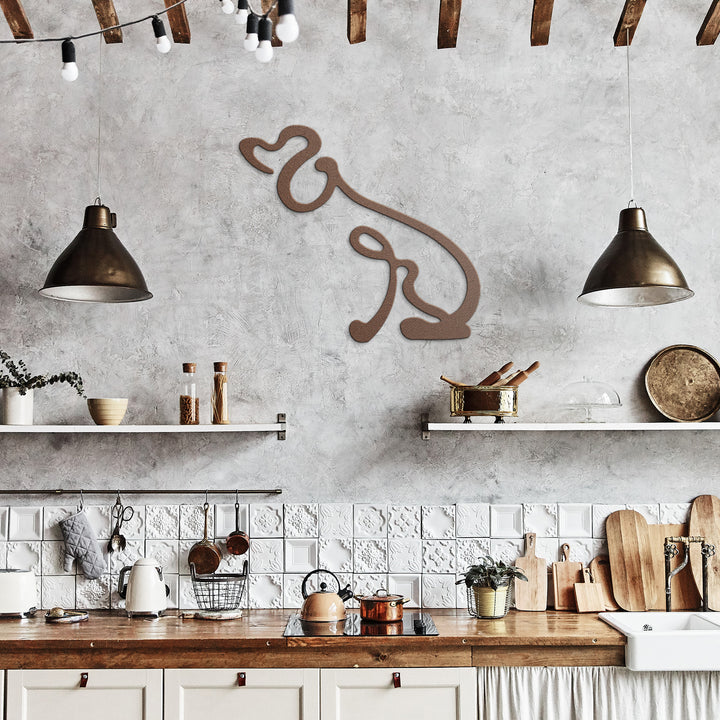 Poodle Line Art - Metal Wall Sign