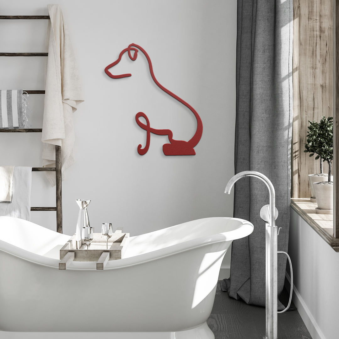 Terrier Line Art - Metal Wall Sign