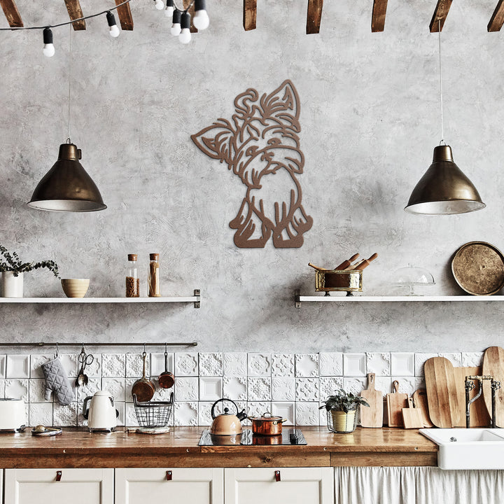 Yorkie Line Art - Metal Wall Sign